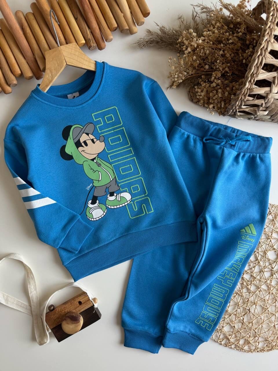 3 iplik kumaş unisex kışlık takım