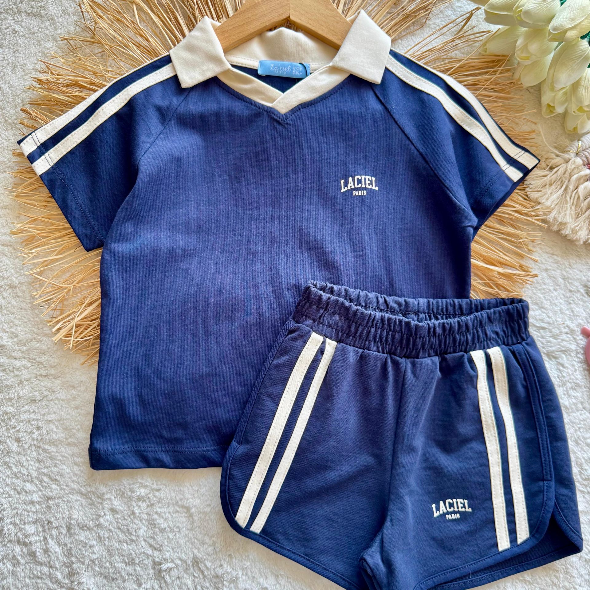 Laciel unisex yazlık şortlu takım
