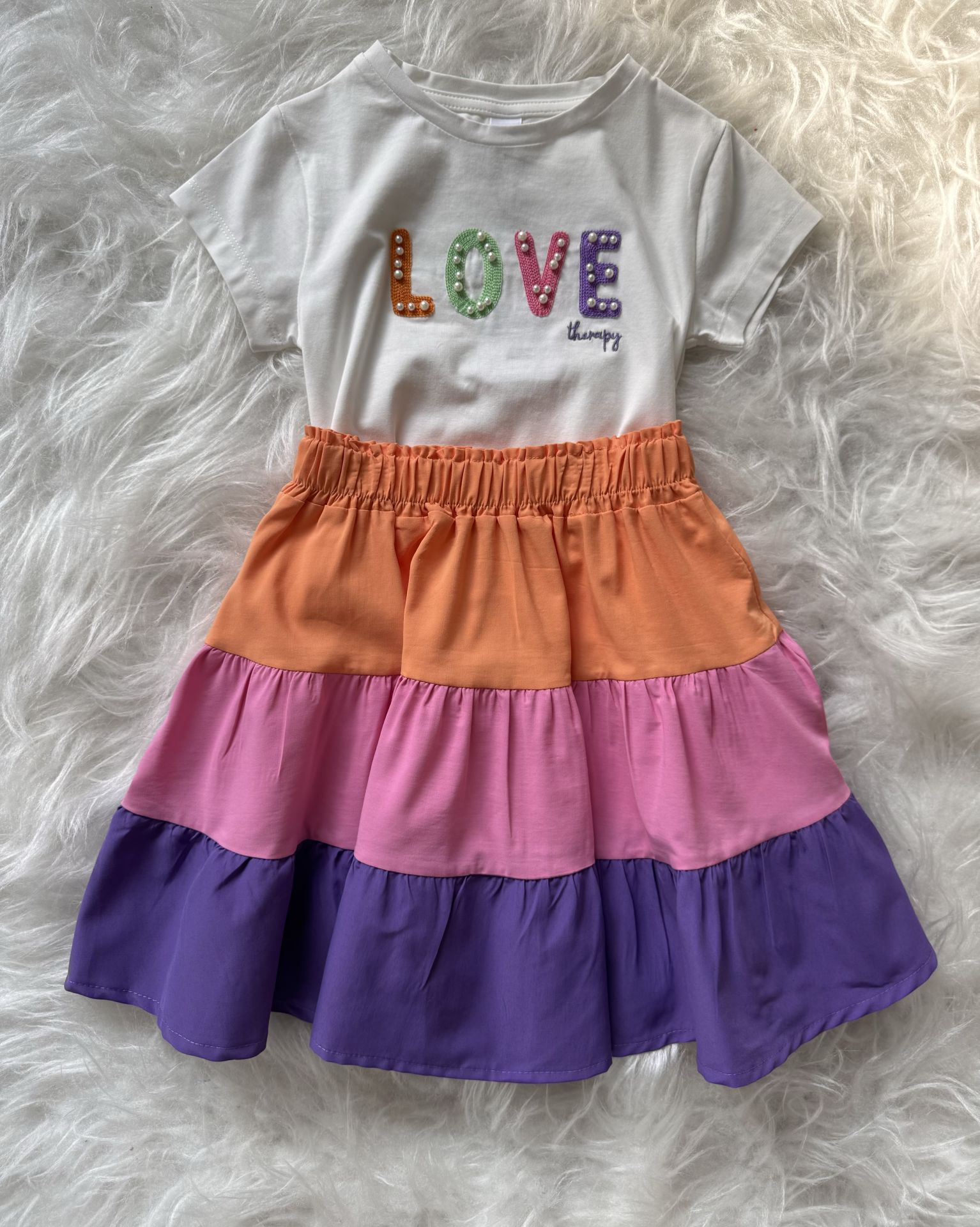Love Aplikeli etekli takım