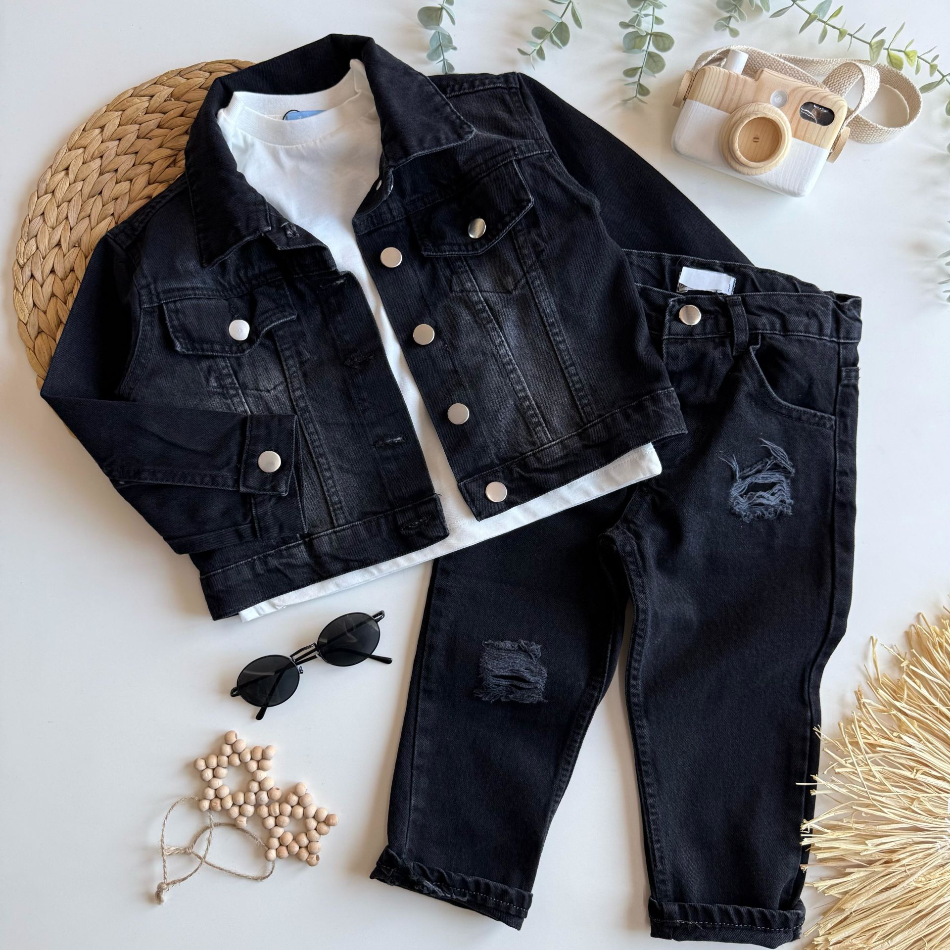 Erkek çocuk denim takım