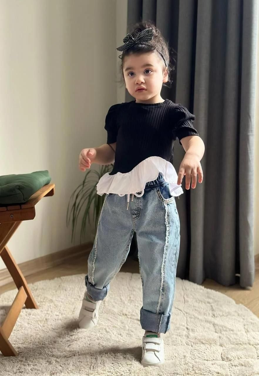 Kız çocuk denim takım