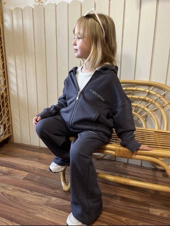 3 iplik unisex kışlık fermuarlı takım