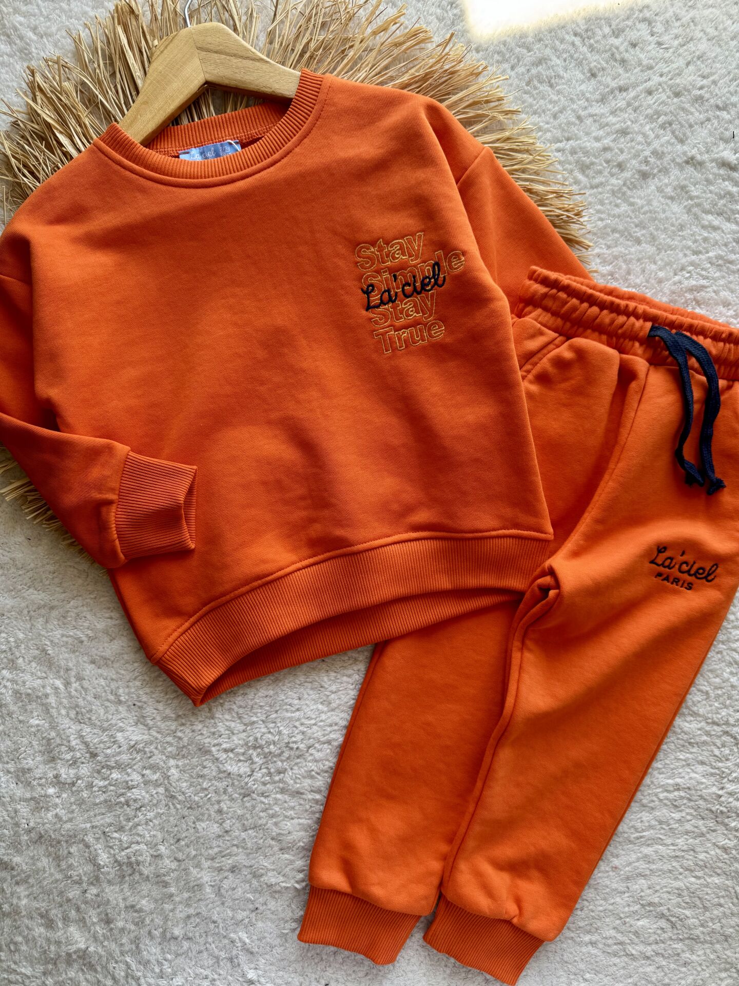 Laciel 3 iplik unisex kışlık takım(orange)