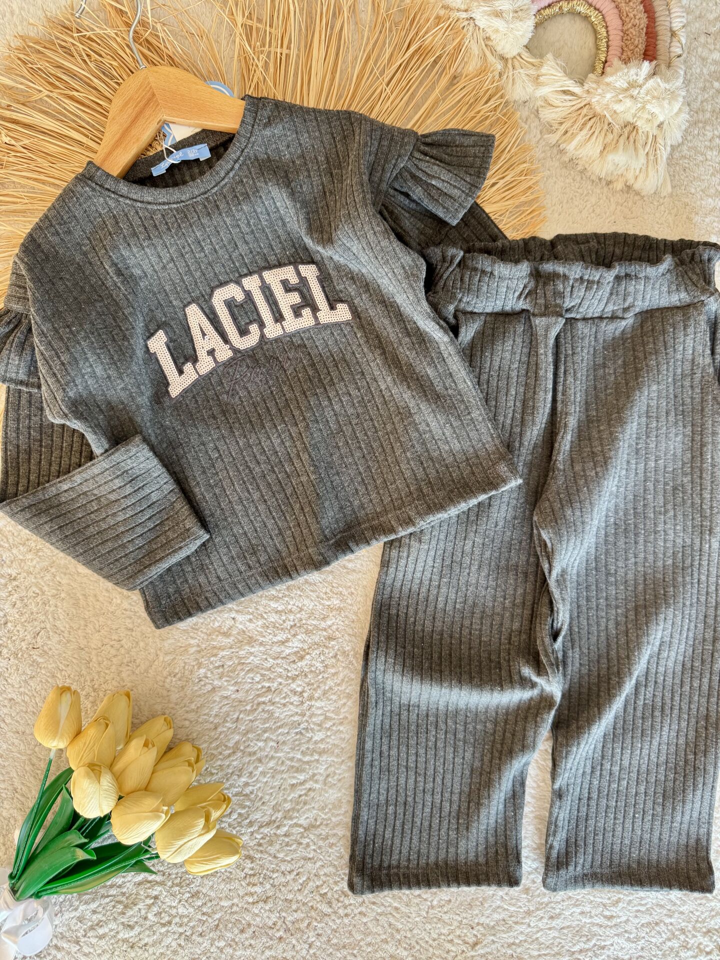 Laciel kız çocuk triko pullu takım