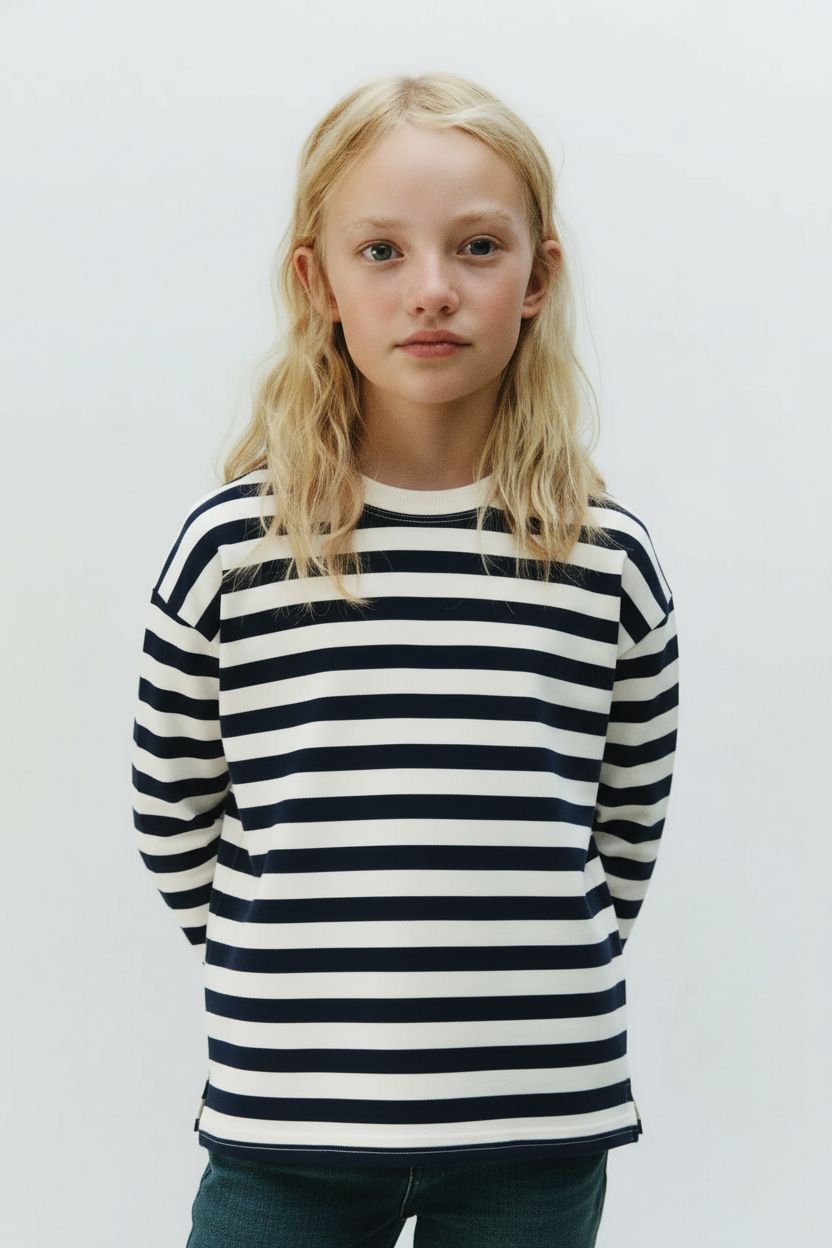 Laciel unisex çizgili t-shirt