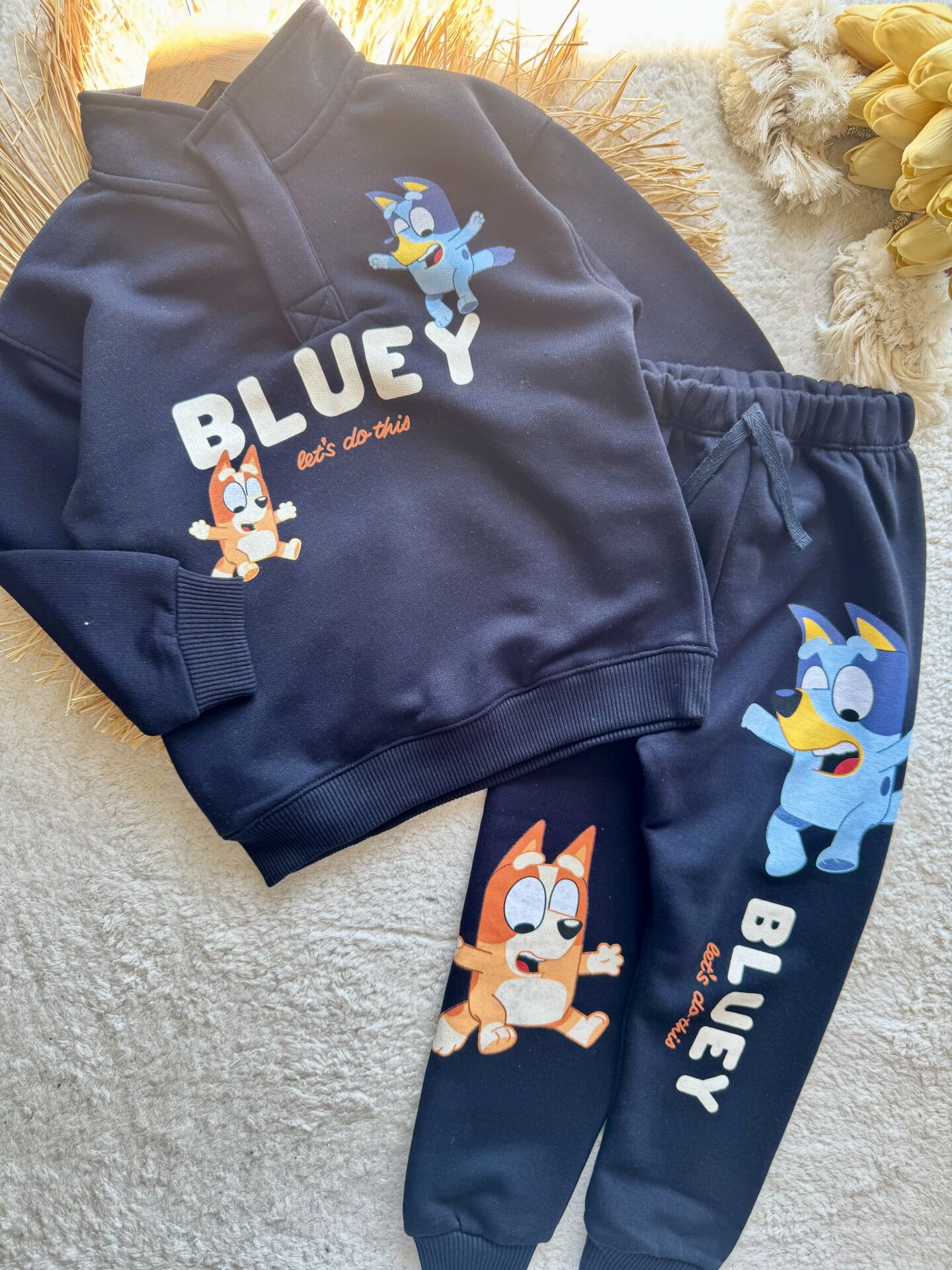 3 iplik unisex kışlık takım (BLUEY)
