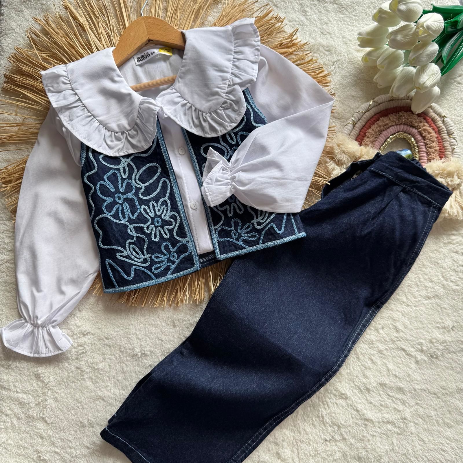 Kız çocuk 3lü yelekli set