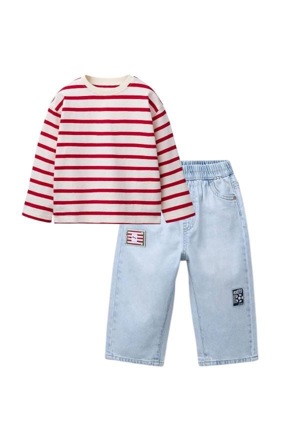 Laciel erkek çocuk uzun kollu t-shirt takım kışlık