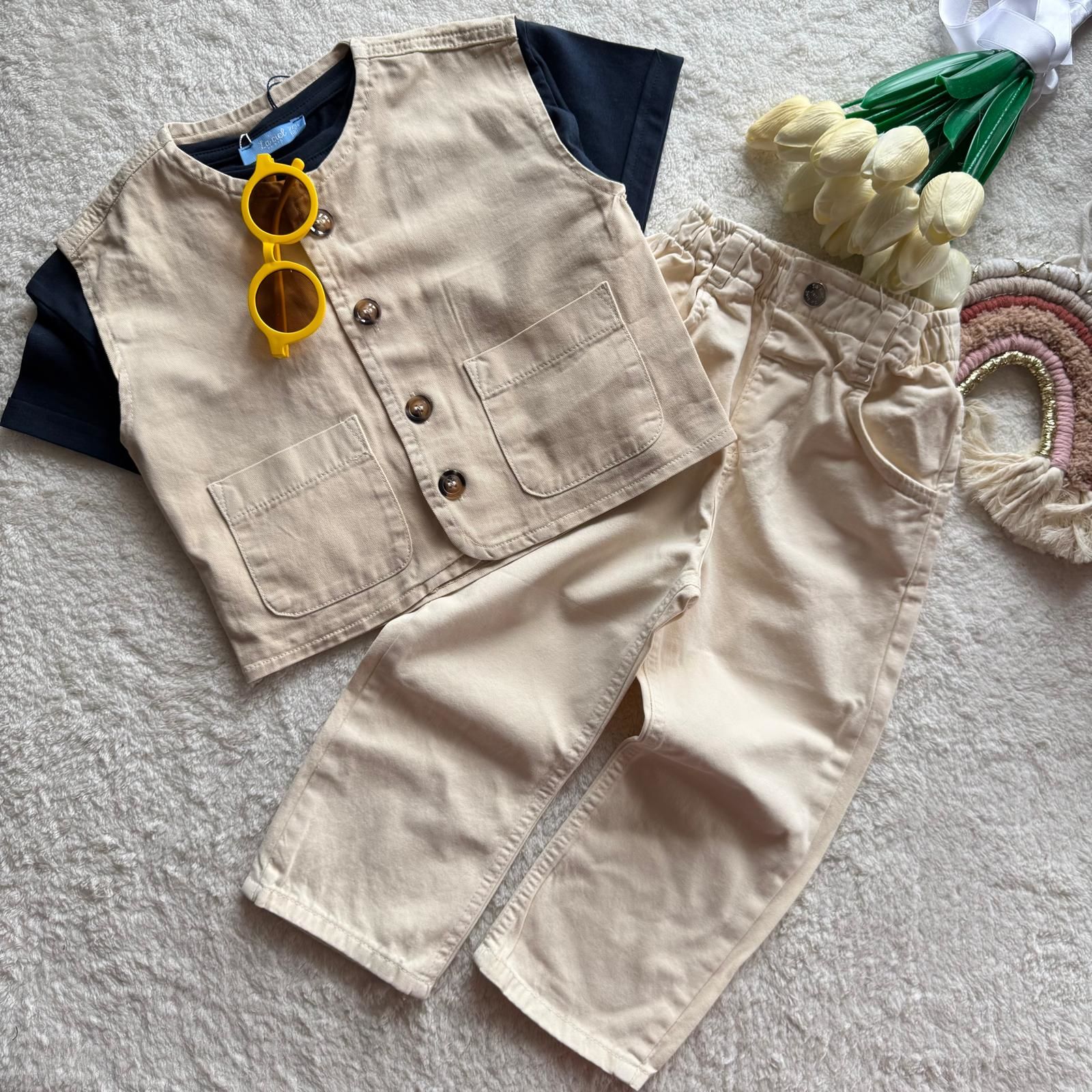Laciel unisex yelekli 3lü takım