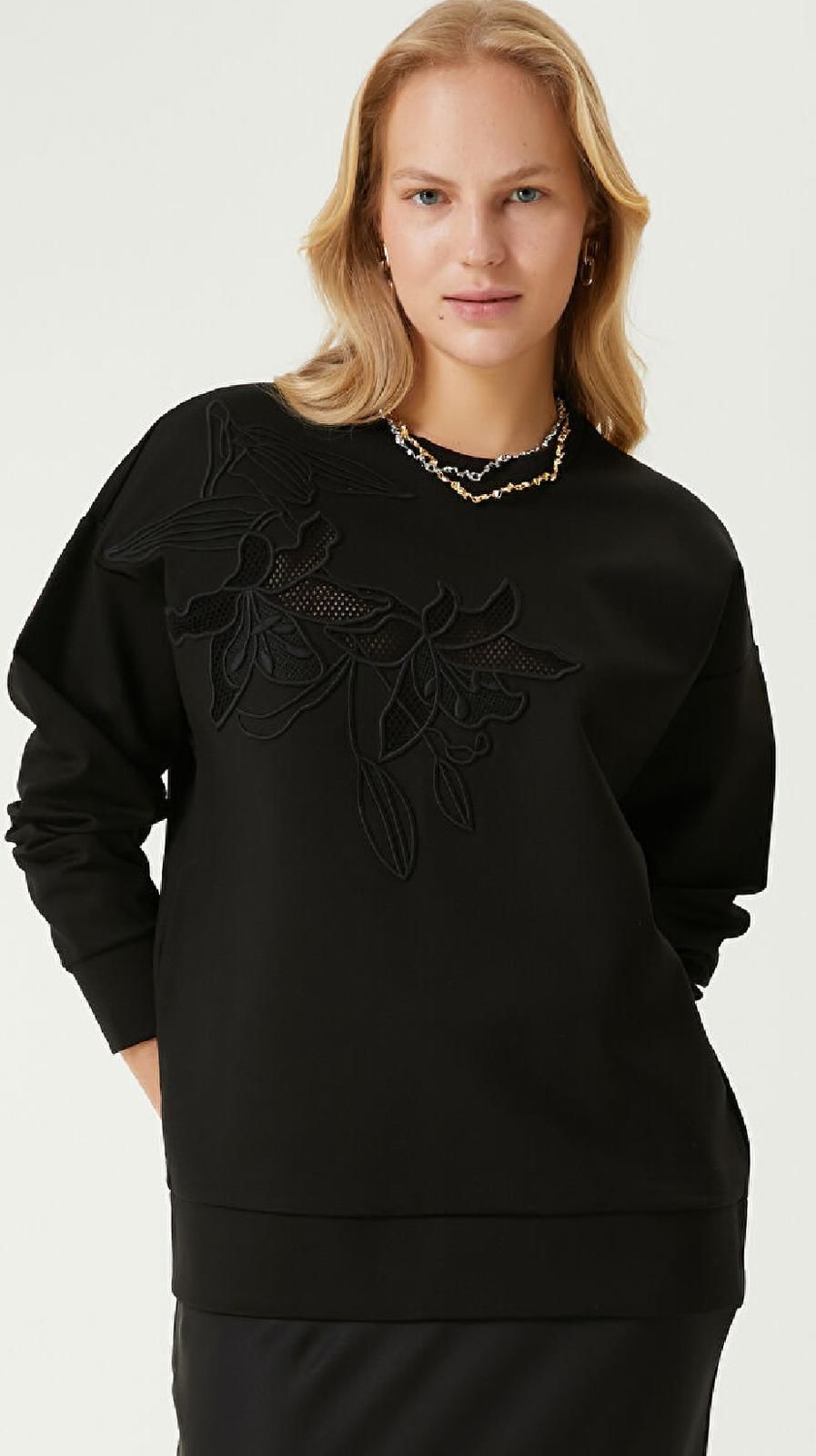 Nakışlı sweatshirt