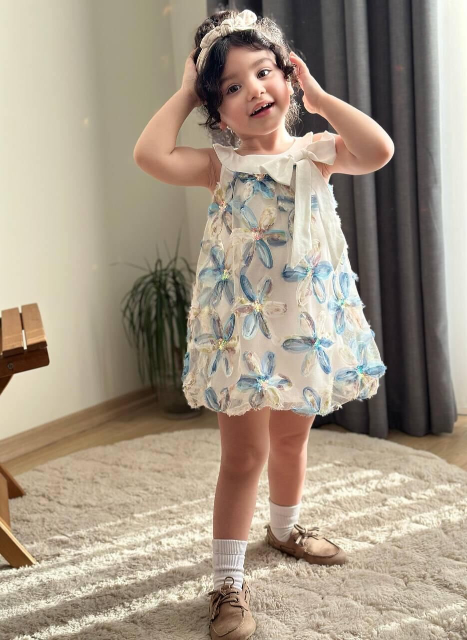 Kız çocuk yazlık çiçekli elbise(açıklamayı okuyunuz)