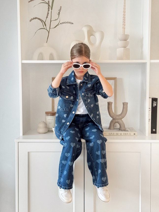 Laciel kız çocuk denim takım(açıklamayı okuyunuz)