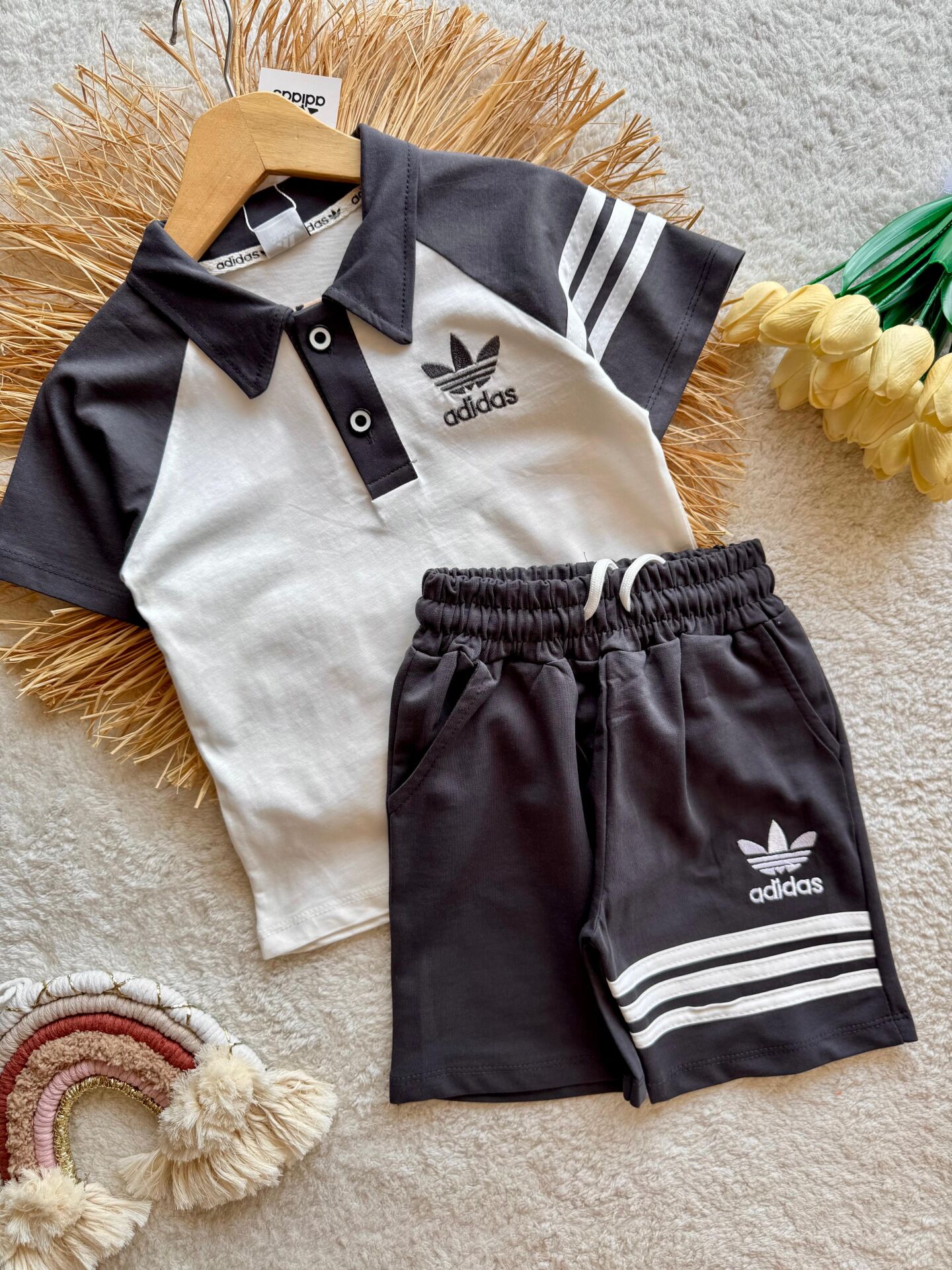 Unisex yazlık şortlu takım