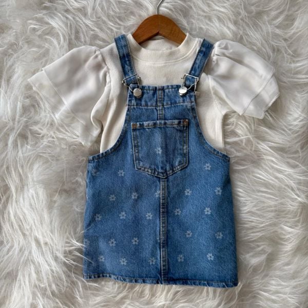 Çiçekli Denim Jile