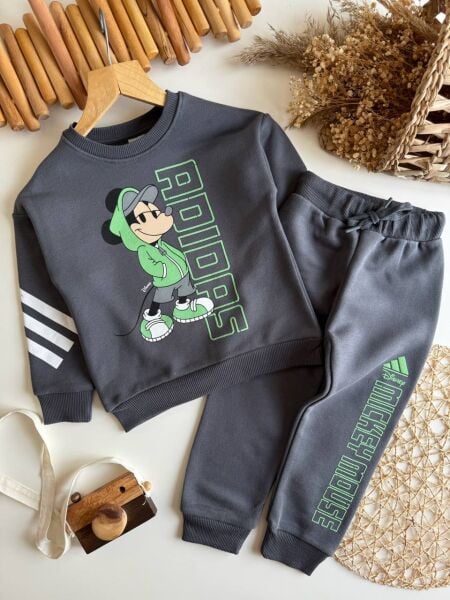 3 iplik kumaş unisex kışlık takım