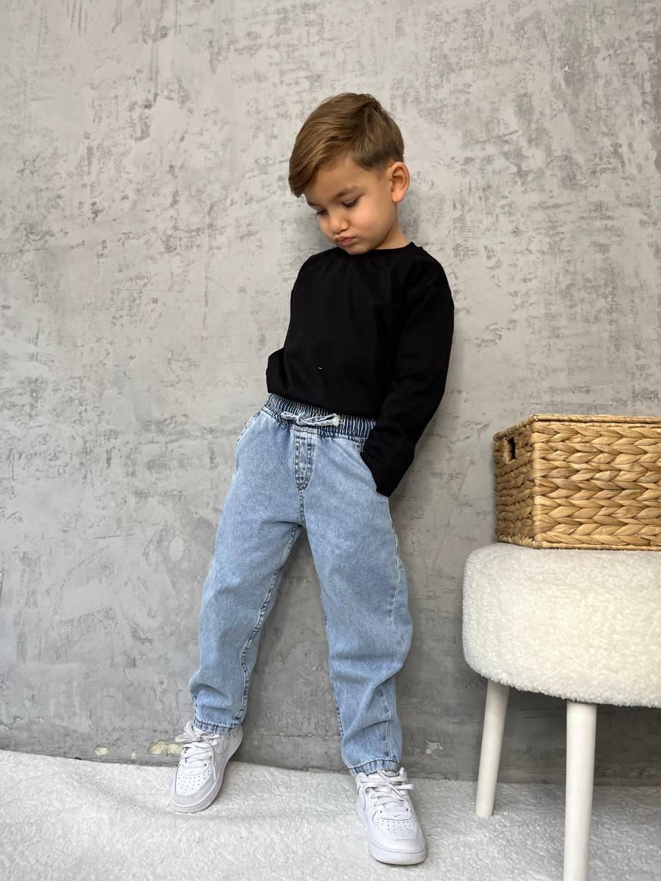 Unisex lastikli jean