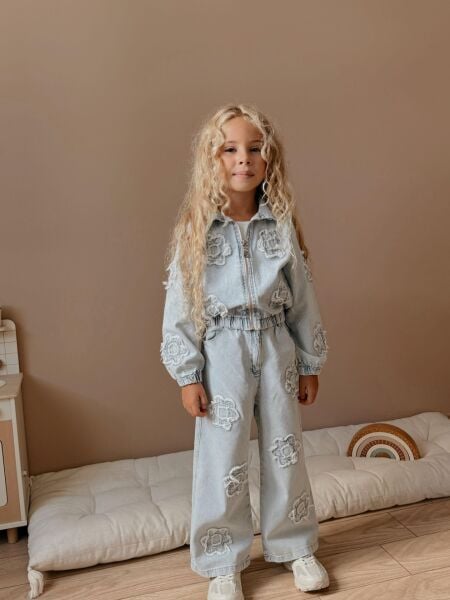 Kız çocuk denim takım ceketli(2li kombindir)(body dahil değildir)(KARGO TARİHİ 10 EYLÜLDÜR)