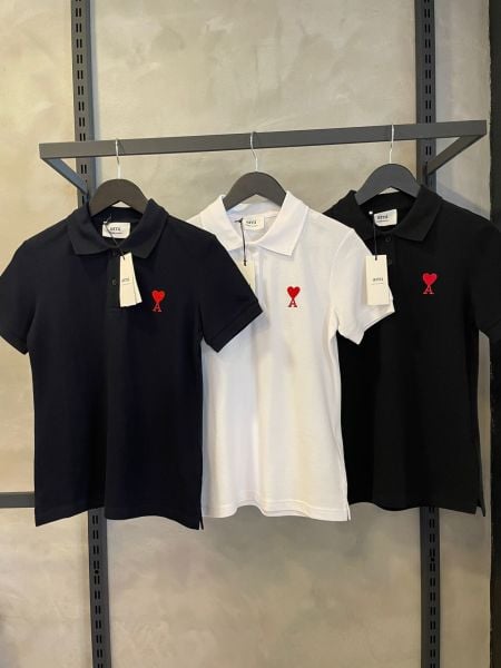 Polo Yaka Ami T-shirt Siyah