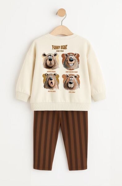 3 iplik erkek çocuk kışlık takım(funny bear)