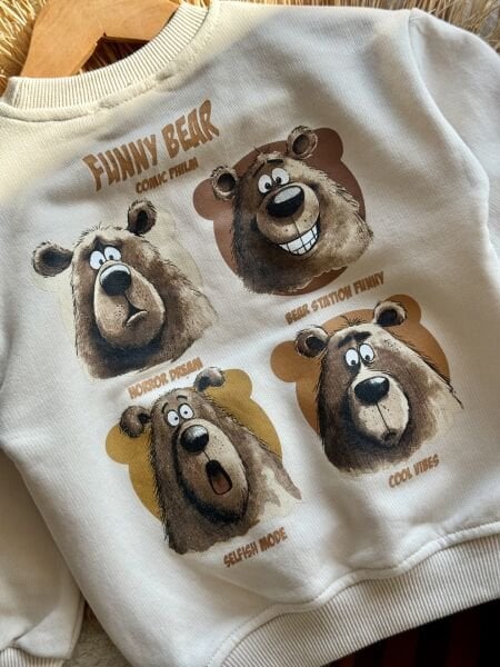 3 iplik erkek çocuk kışlık takım(funny bear)