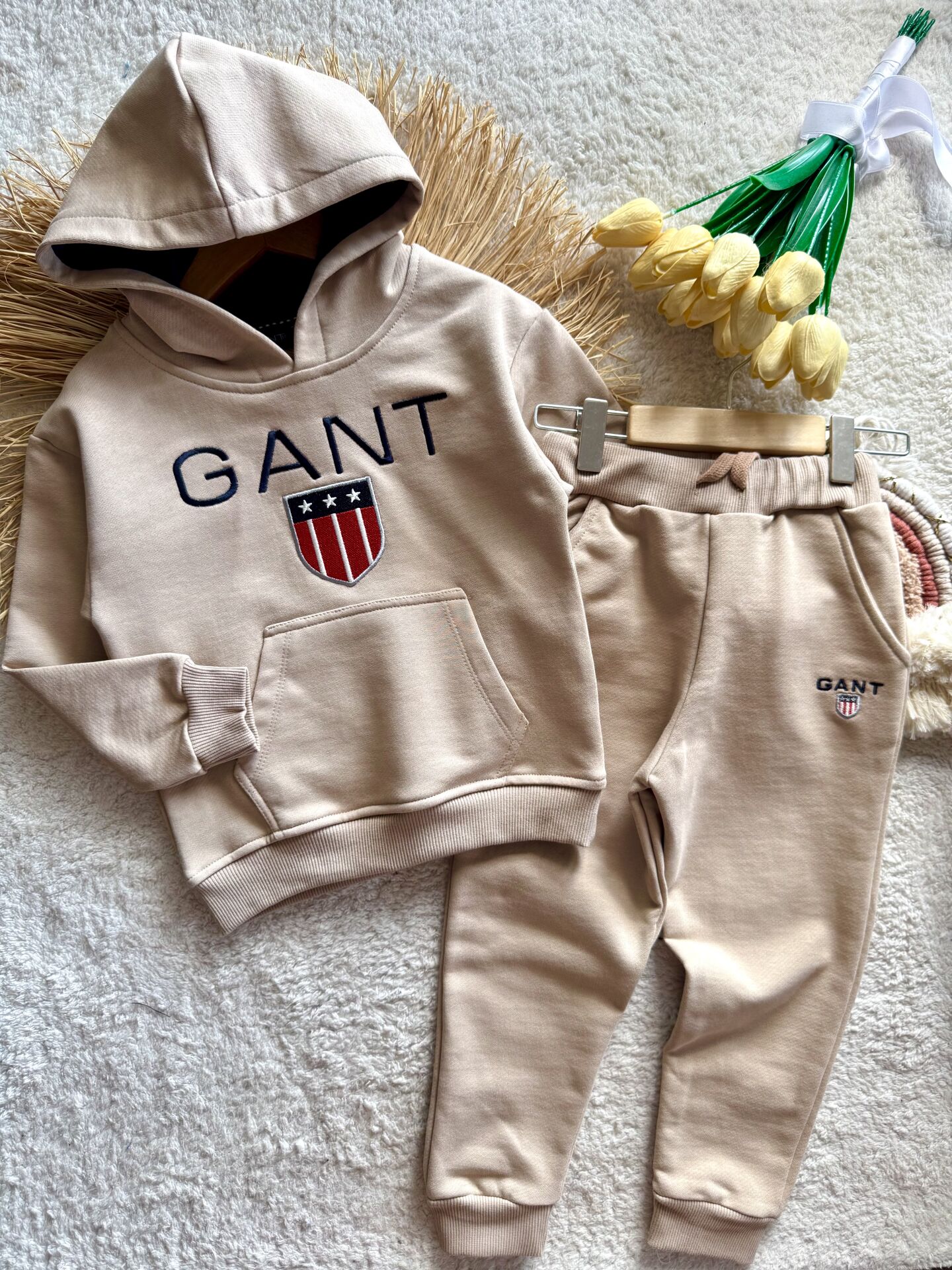 3 iplik unisex kışlık marka model nakışlı takım