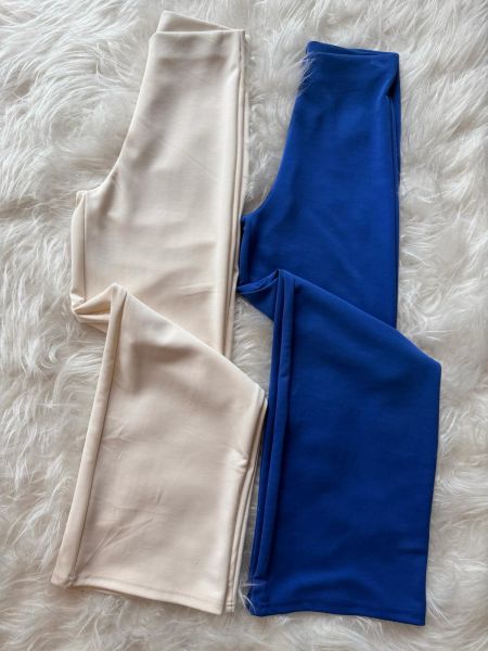 Modal Kumaş İspanyol Paça Pantolon(Mavi)