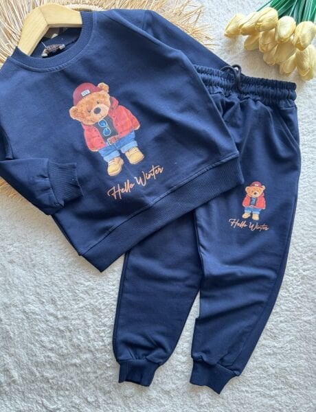 2iplik kumaş unisex kışlık takım