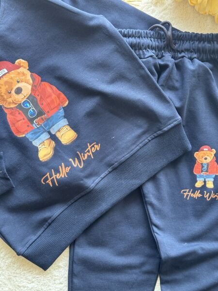 2iplik kumaş unisex kışlık takım