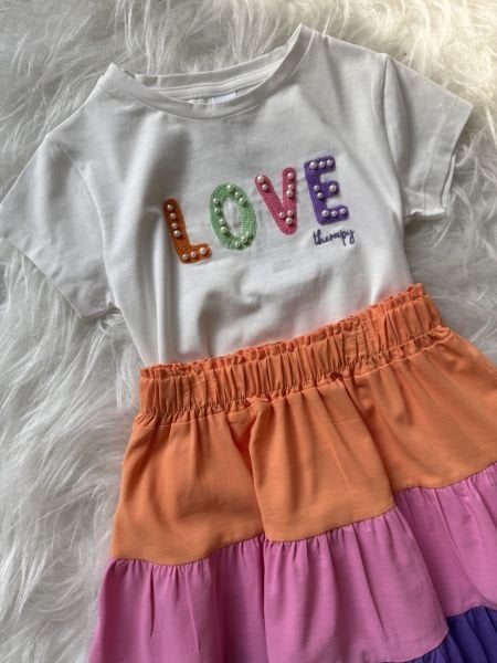 Love Aplikeli etekli takım