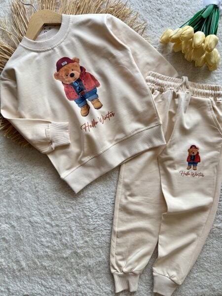 2iplik kumaş unisex kışlık takım