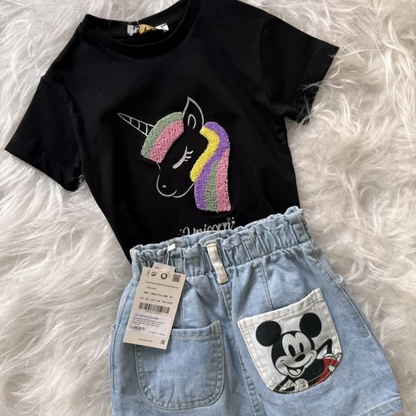 Süzene unicorn desenli t-shirt(%100 pamuk)