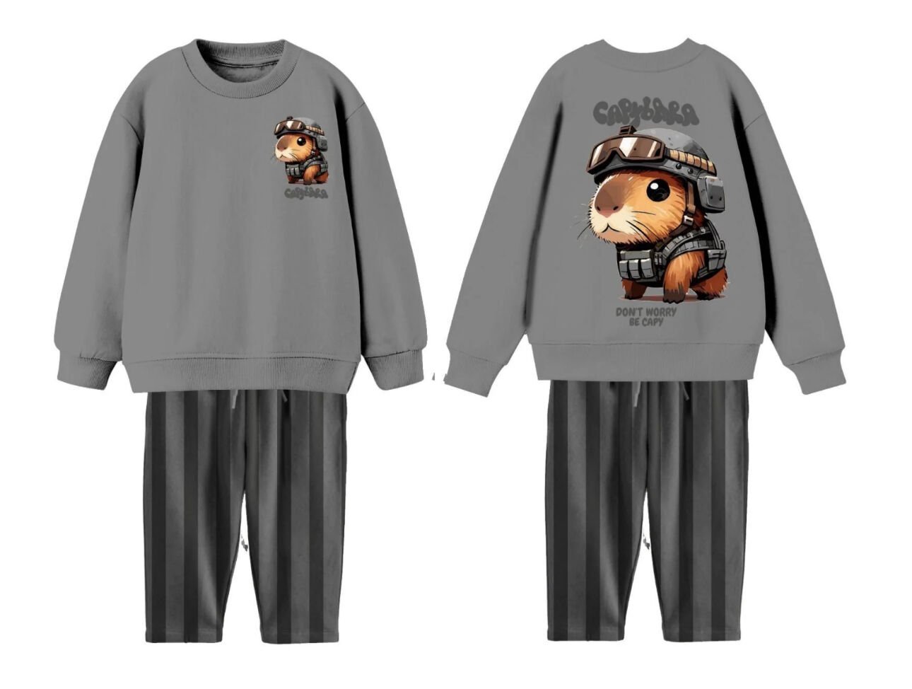 3 iplik erkek çocuk kışlık takım(CAPYBARA)(ÖN SİPARİŞ)