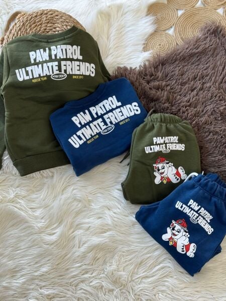 3 iplik kumaş erkek çocuk PAW PATROL takım