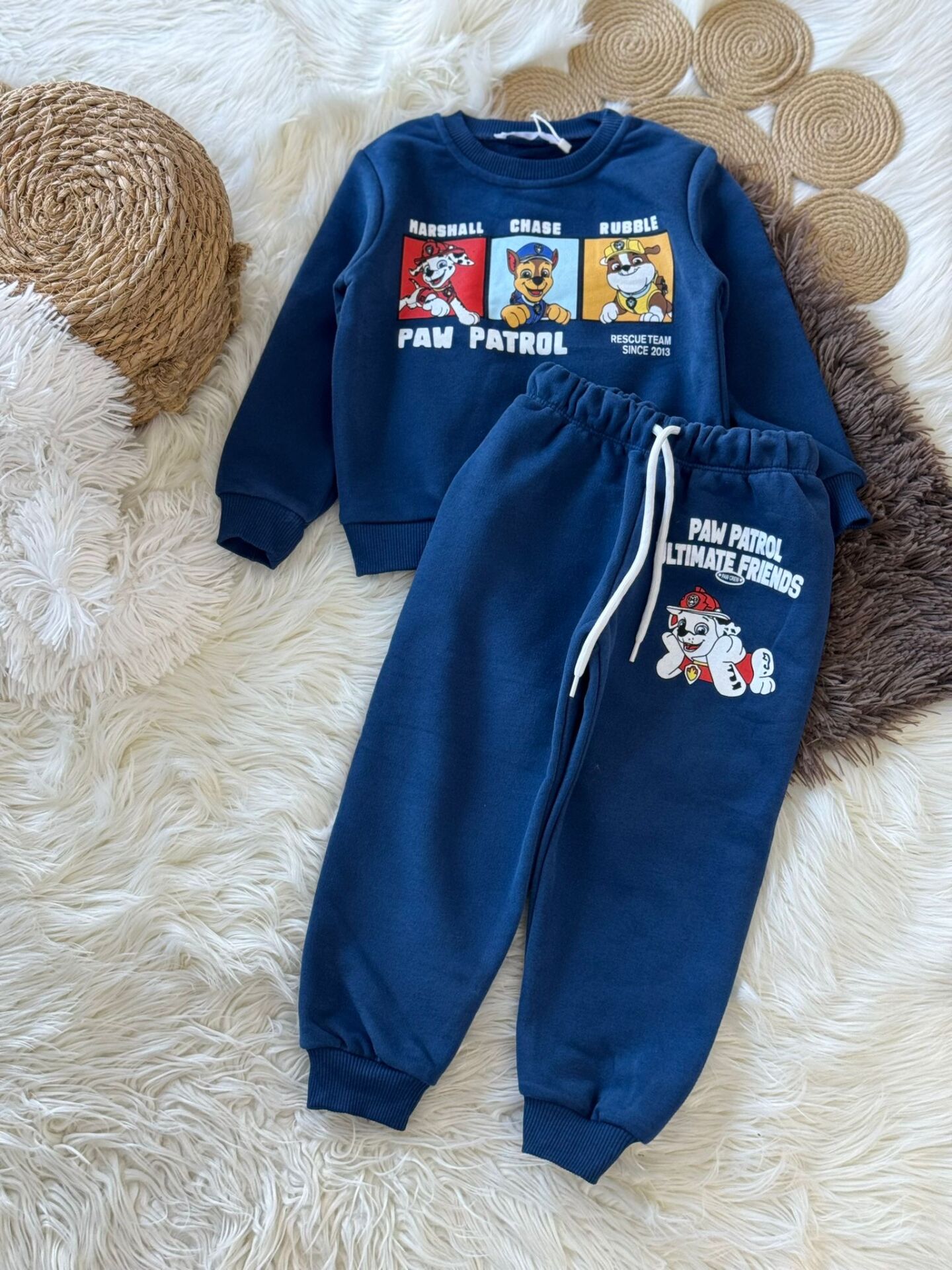 3 iplik kumaş erkek çocuk PAW PATROL takım