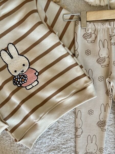 3 iplik kız çocuk Miffy kışlık taytlı takım
