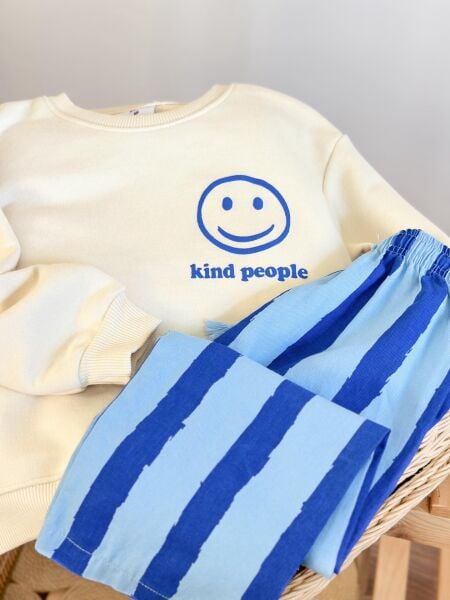 3 iplik kumaş unisex kışlık takım(kinda people)
