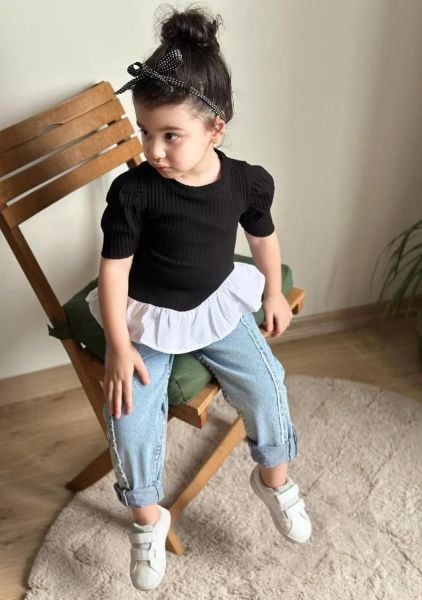 Kız çocuk denim takım