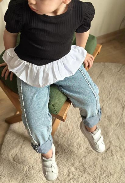 Kız çocuk denim takım