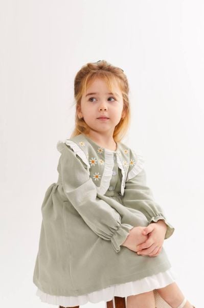 Alaçatı kız çocuk elbise(toka hediyeli)