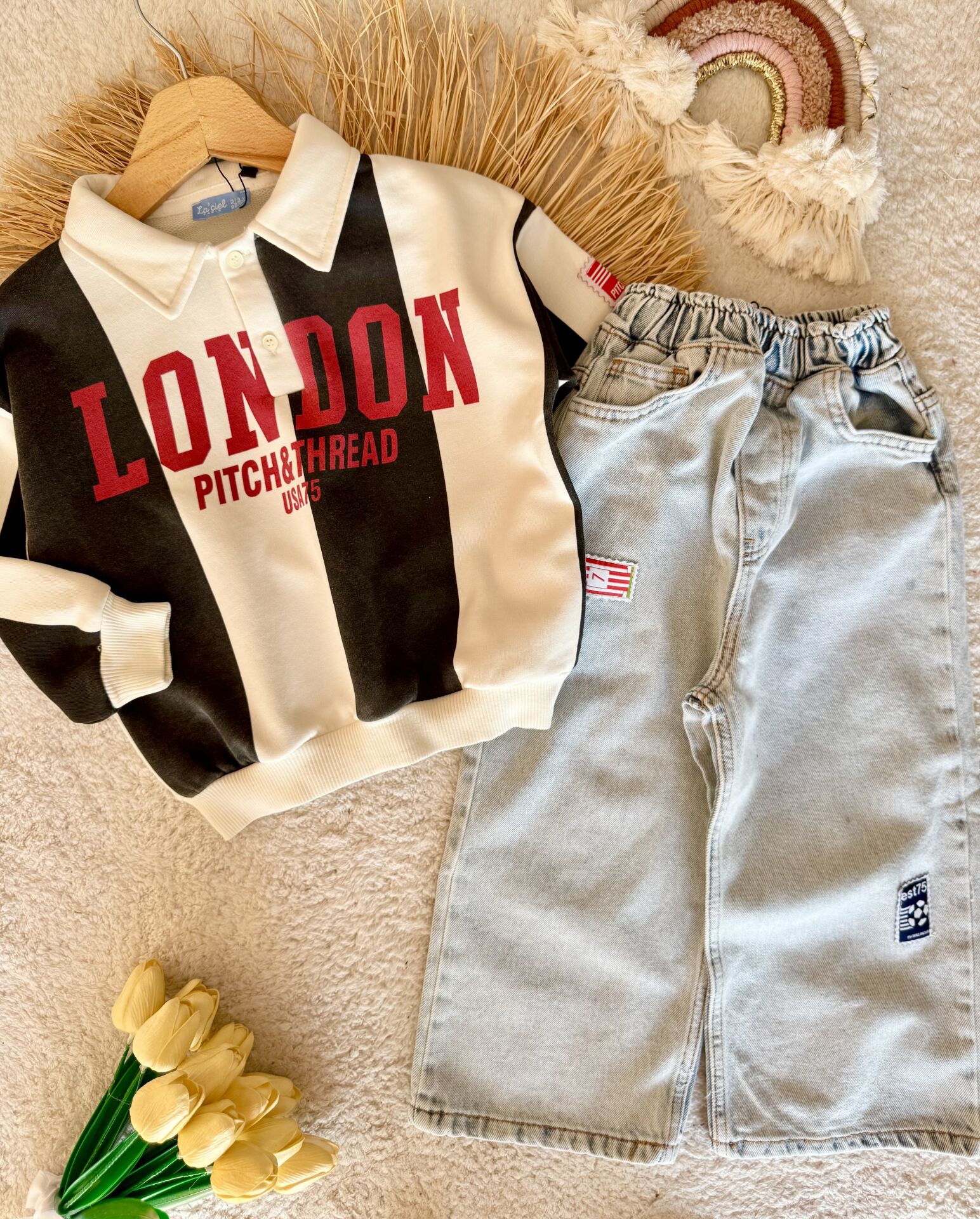Laciel erkek çocuk jean-sweat kombini