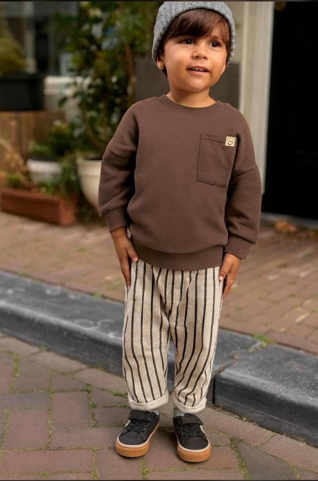 3 iplik unisex kışlık takım(çizgili pantolonlu)