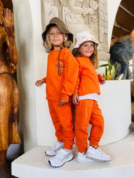 Laciel 3 iplik unisex kışlık takım(orange)
