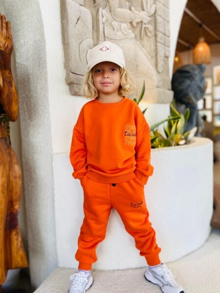 Laciel 3 iplik unisex kışlık takım(orange)