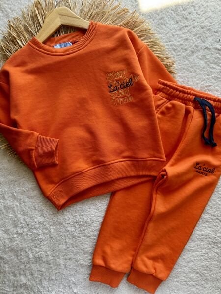 Laciel 3 iplik unisex kışlık takım(orange)