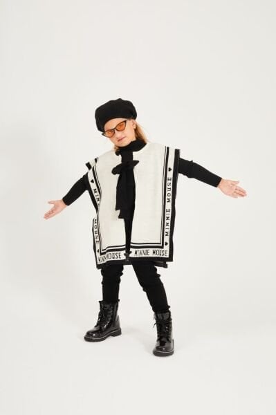 Kız çocuk kışlık 3lü(panço) triko set