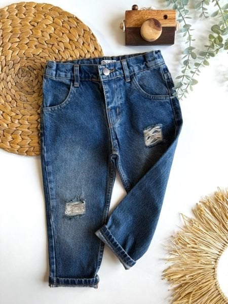 Unisex denim pantolon