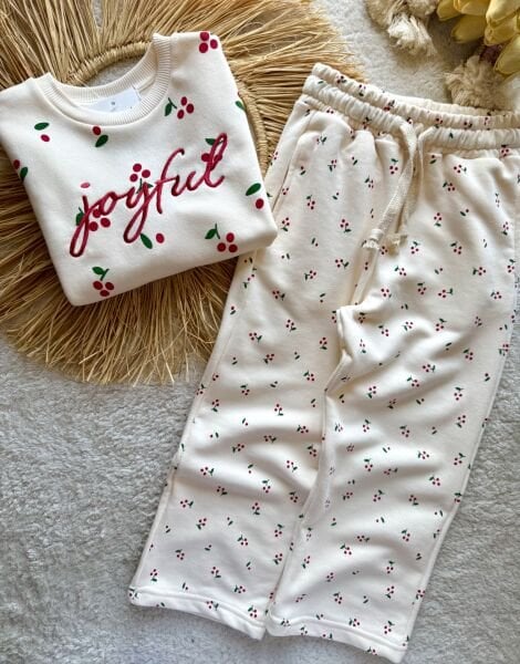 3 iplik kız çocuk kışlık joyful takım