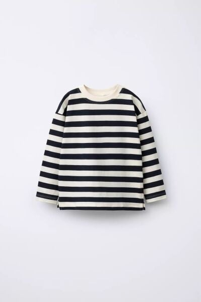 Laciel unisex çizgili t-shirt