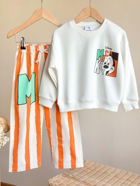 3 iplik kumaş unisex kışlık takım(Mickey)
