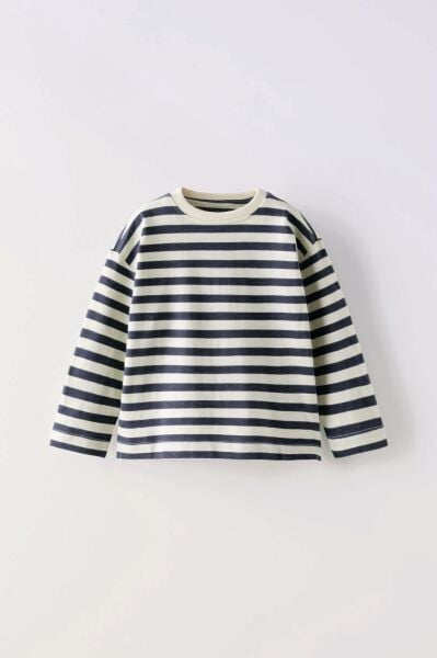 Laciel unisex çizgili t-shirt